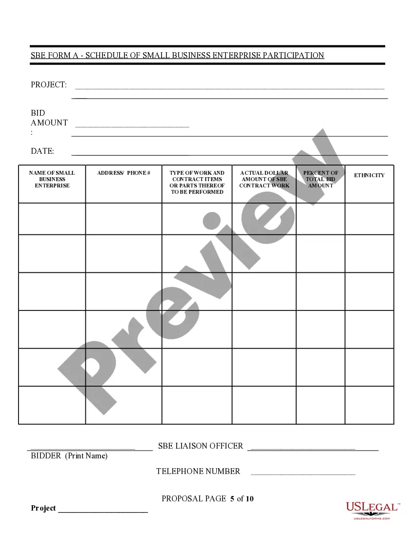Get Informal Bid Proposal Form Preview Informal Bid Proposal Form