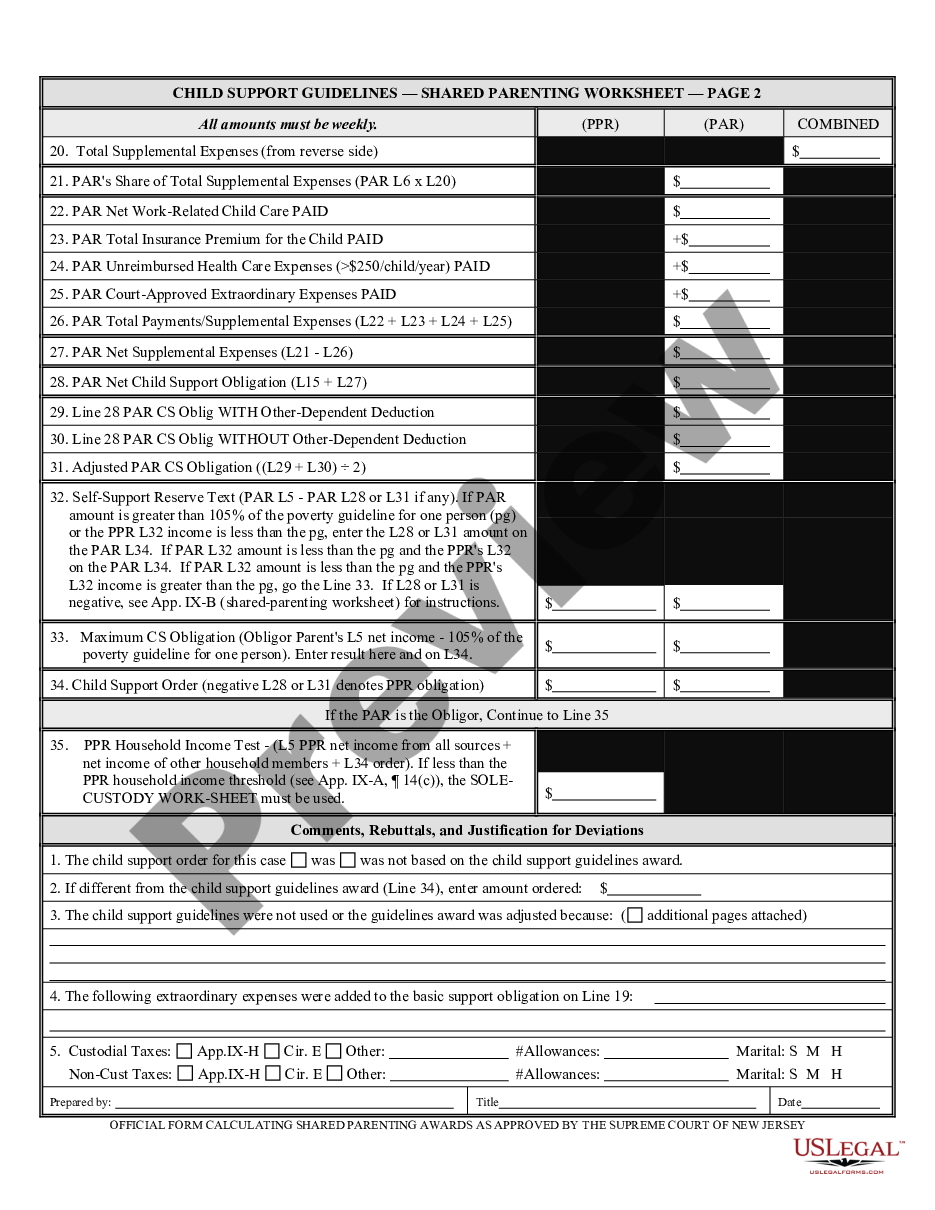 newark-new-jersey-shared-custody-child-support-worksheet-us-legal-forms