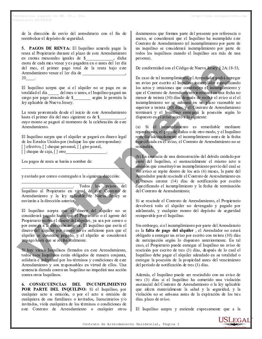 Preview Contrato de arrendamiento de alquiler residencial