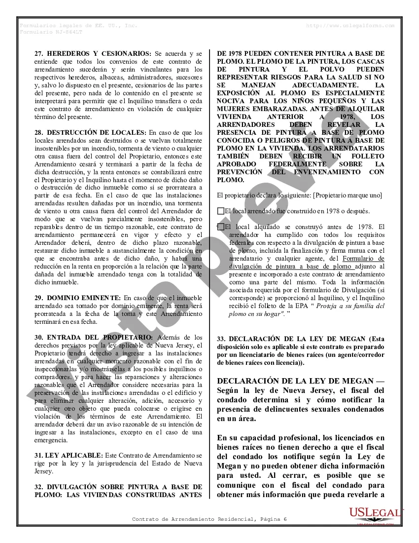 Preview Contrato de arrendamiento de alquiler residencial