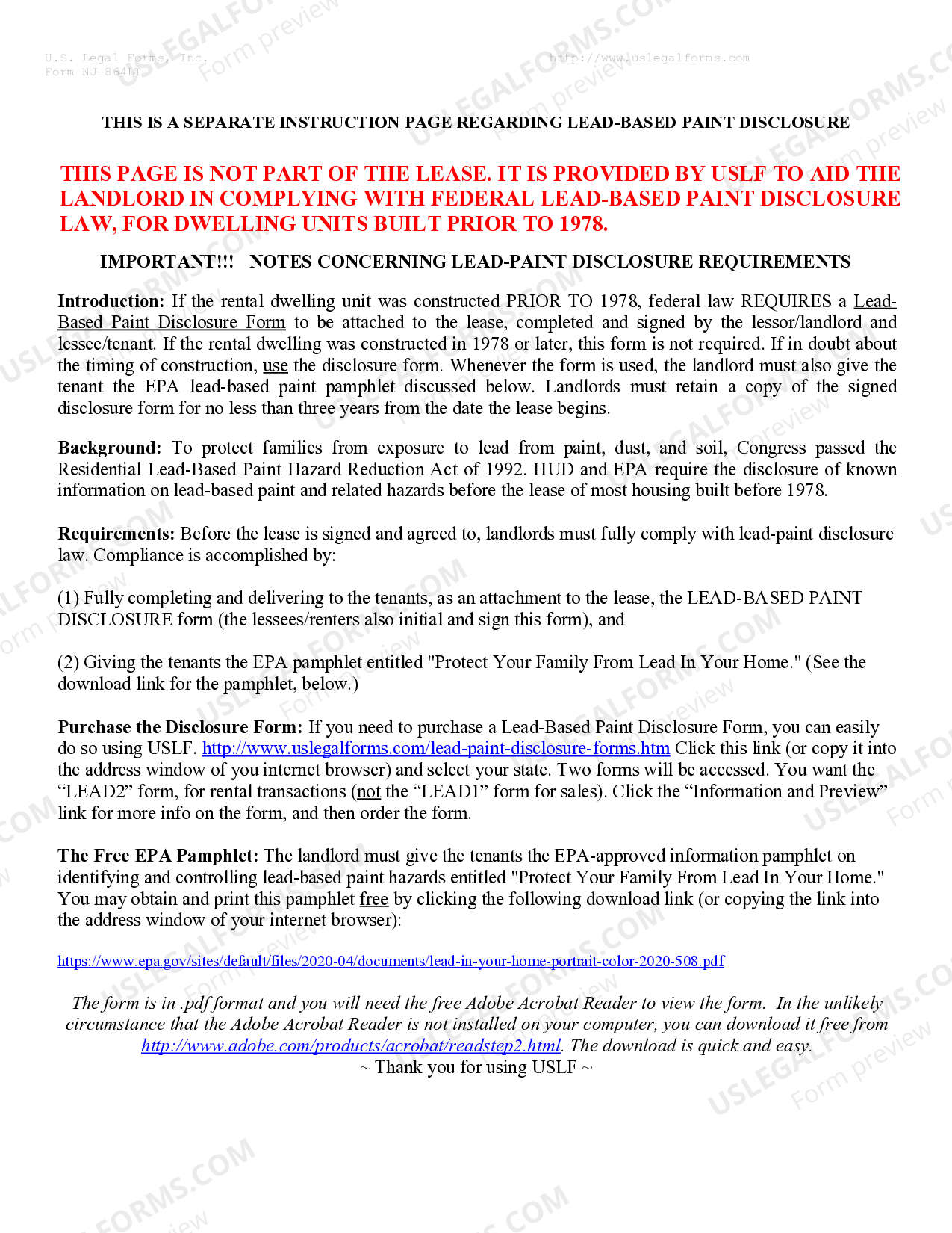 New Jersey Residential Rental Lease Agreement