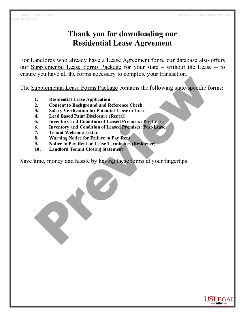 new jersey residential rental lease agreement lease agreement tenant