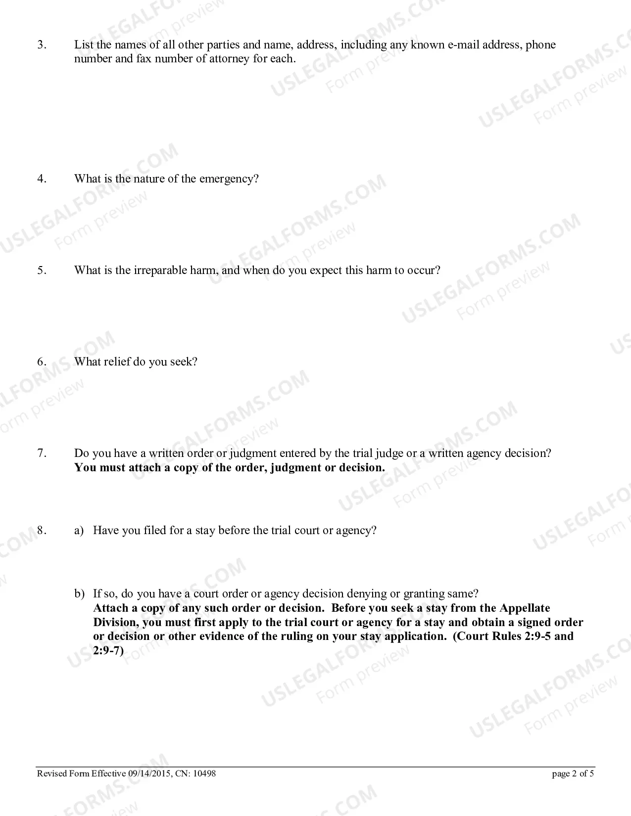 Preview Application for Permission to File Emergent Motion