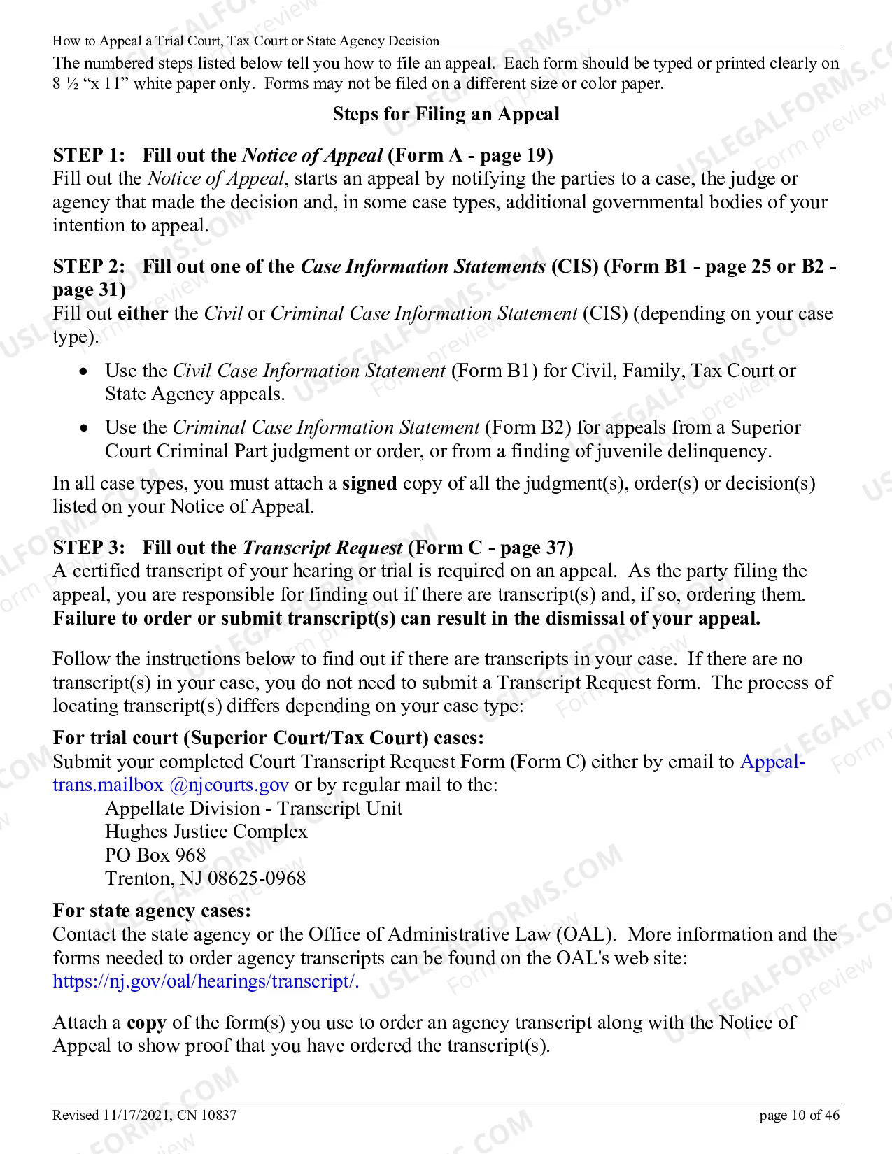 Preview Pro Se Kit Appellate Division