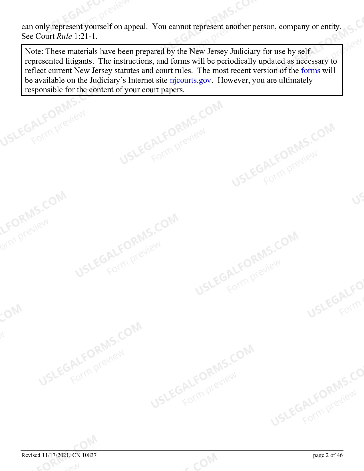 Preview Pro Se Kit Appellate Division