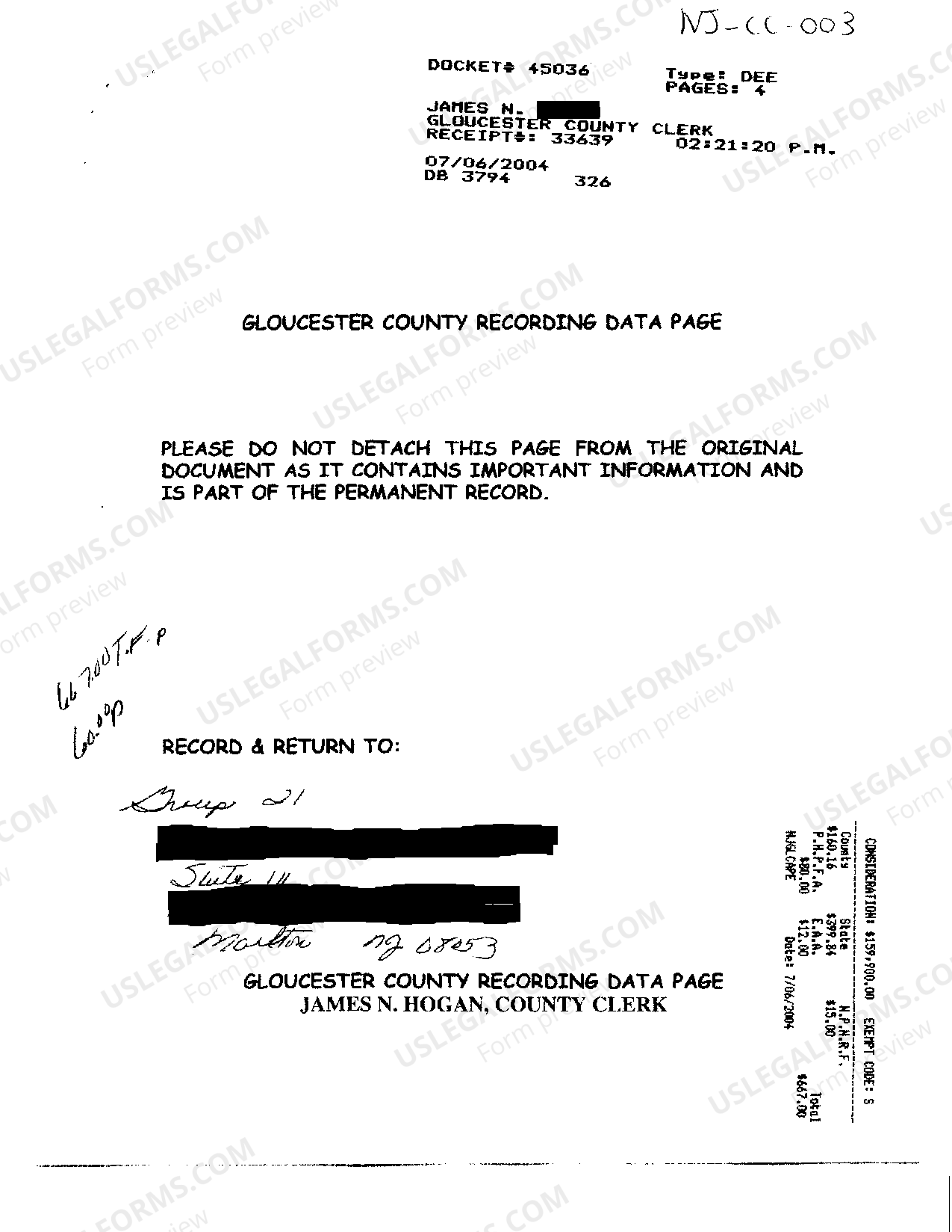 New Jersey Deeds Form US Legal Forms