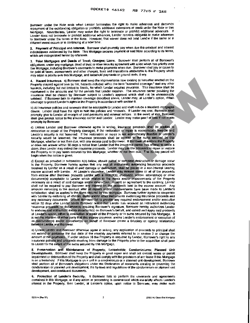 Preview Open-End Mortgage