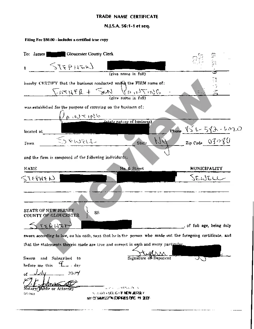 Preview Authorization To Accept Service Of Process regarding Trade Name