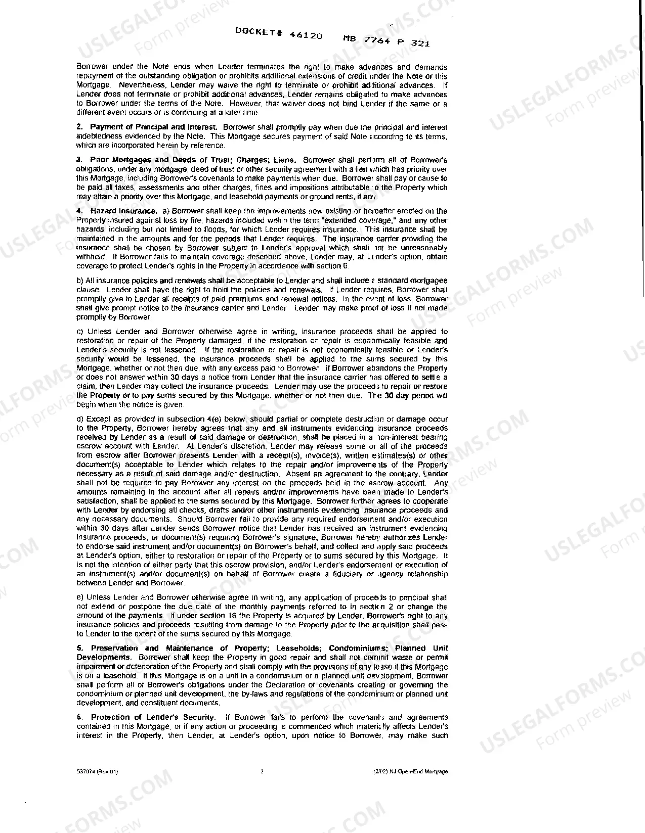 Preview Open End Mortgage