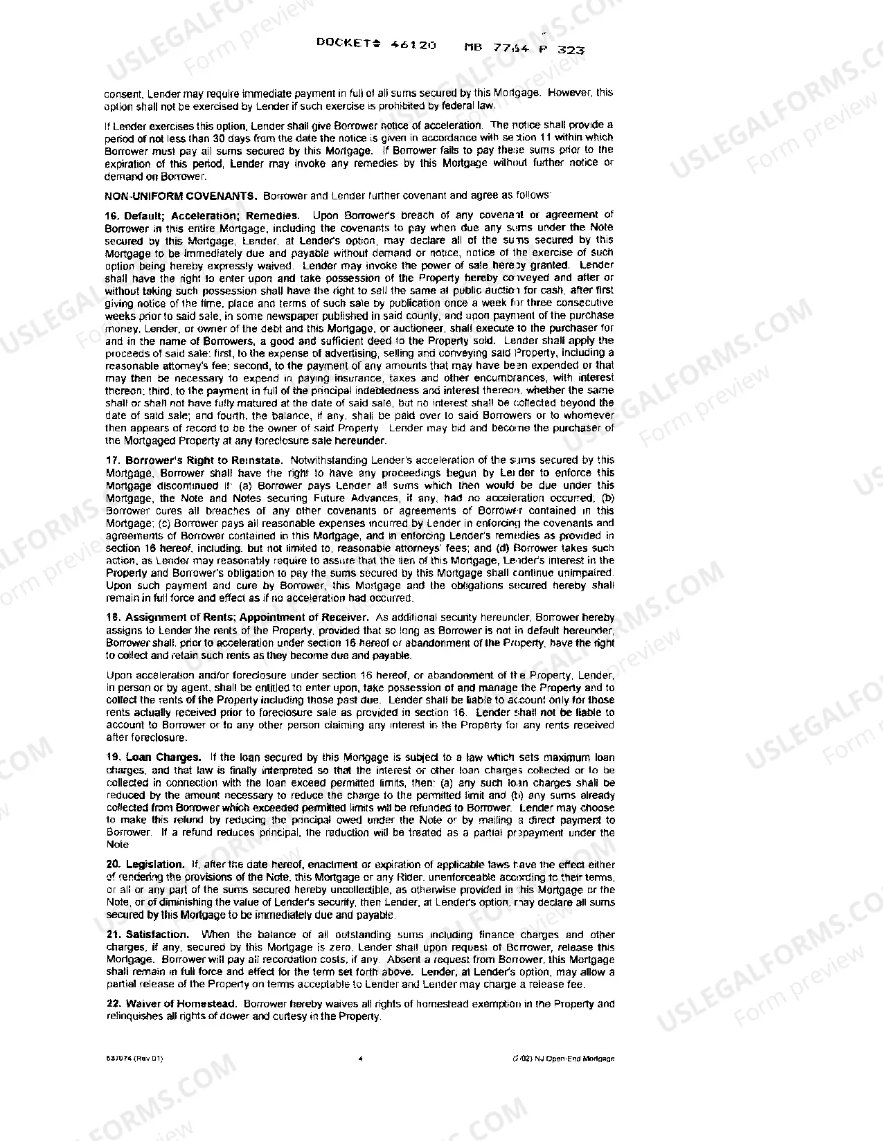 Preview Open End Mortgage