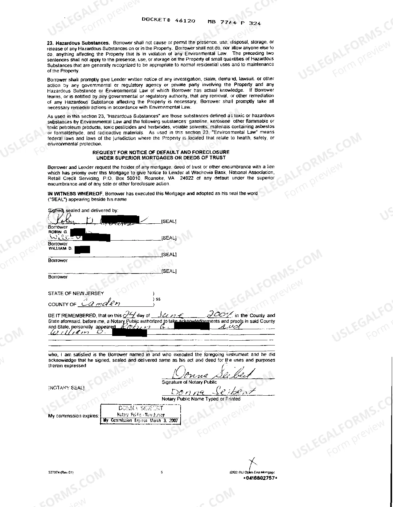 Preview Open End Mortgage