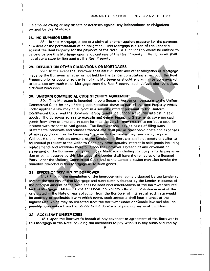 Preview A01 Mortgage and Security Agreement - part 1