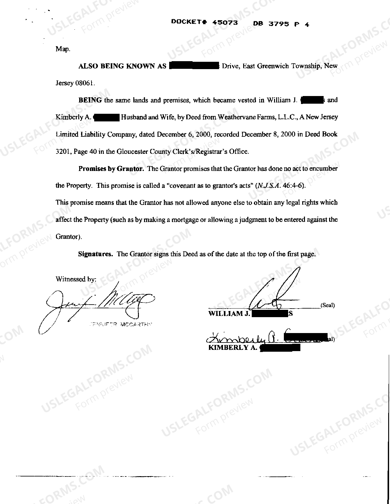 Elizabeth New Jersey Bargain and Sale Deed for Property US Legal Forms