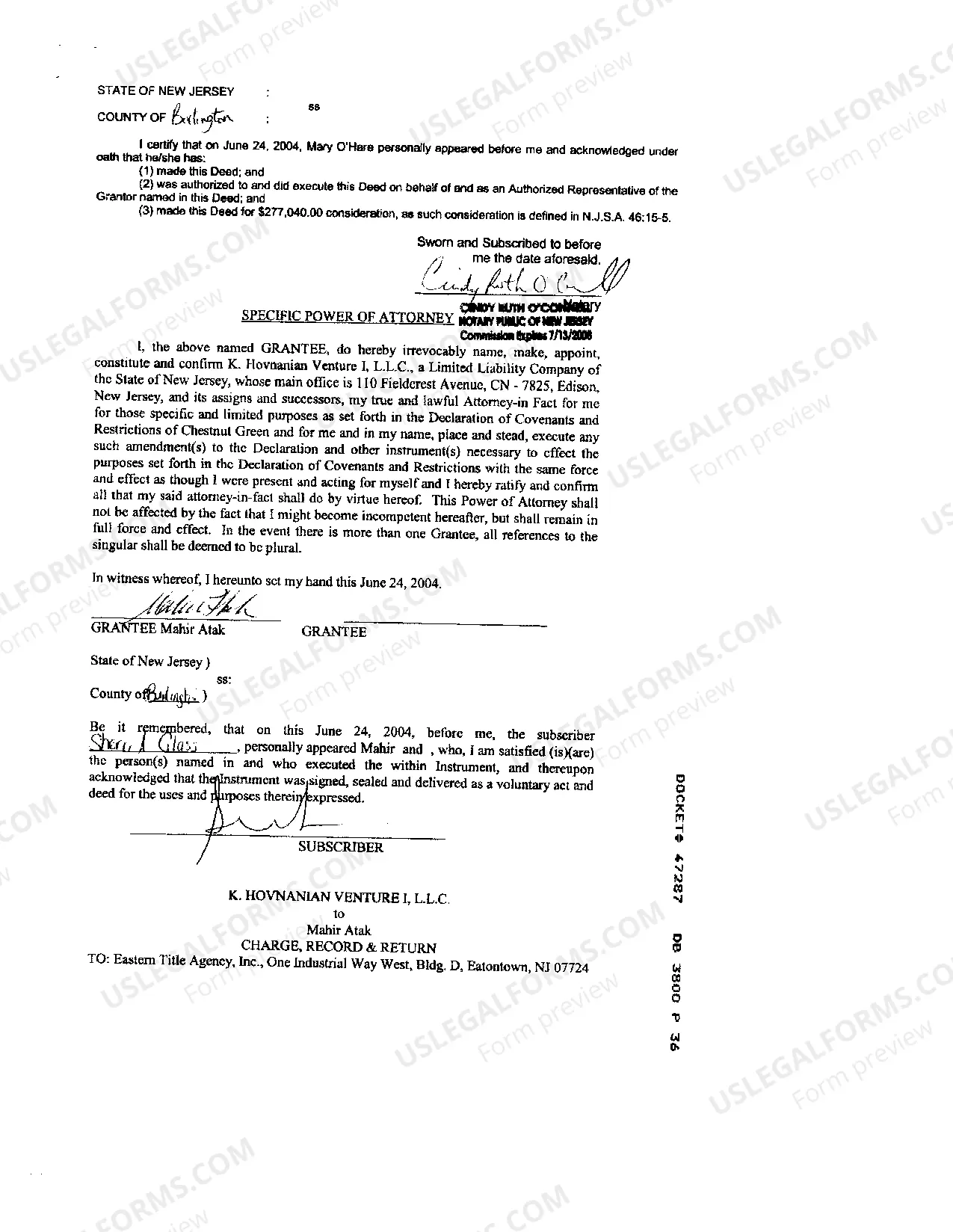 Preview Deed Between LLC and Individual