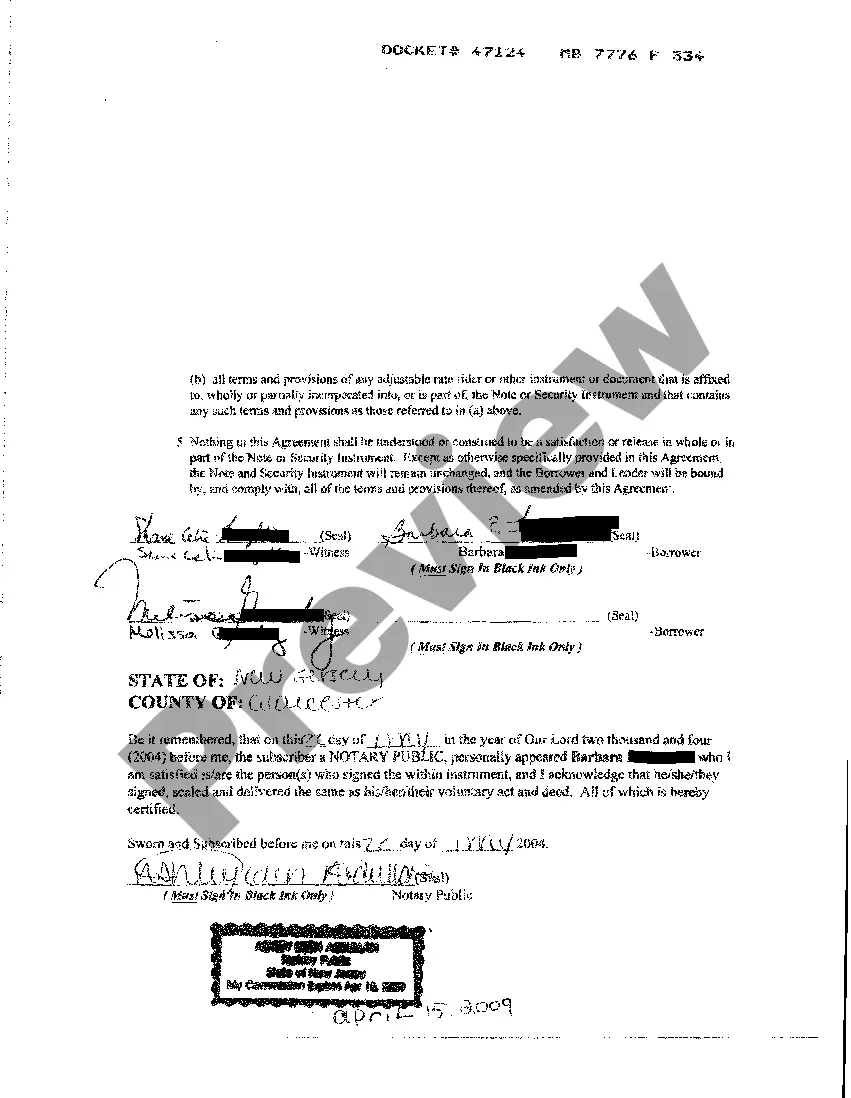 Preview Loan Modification Agreement