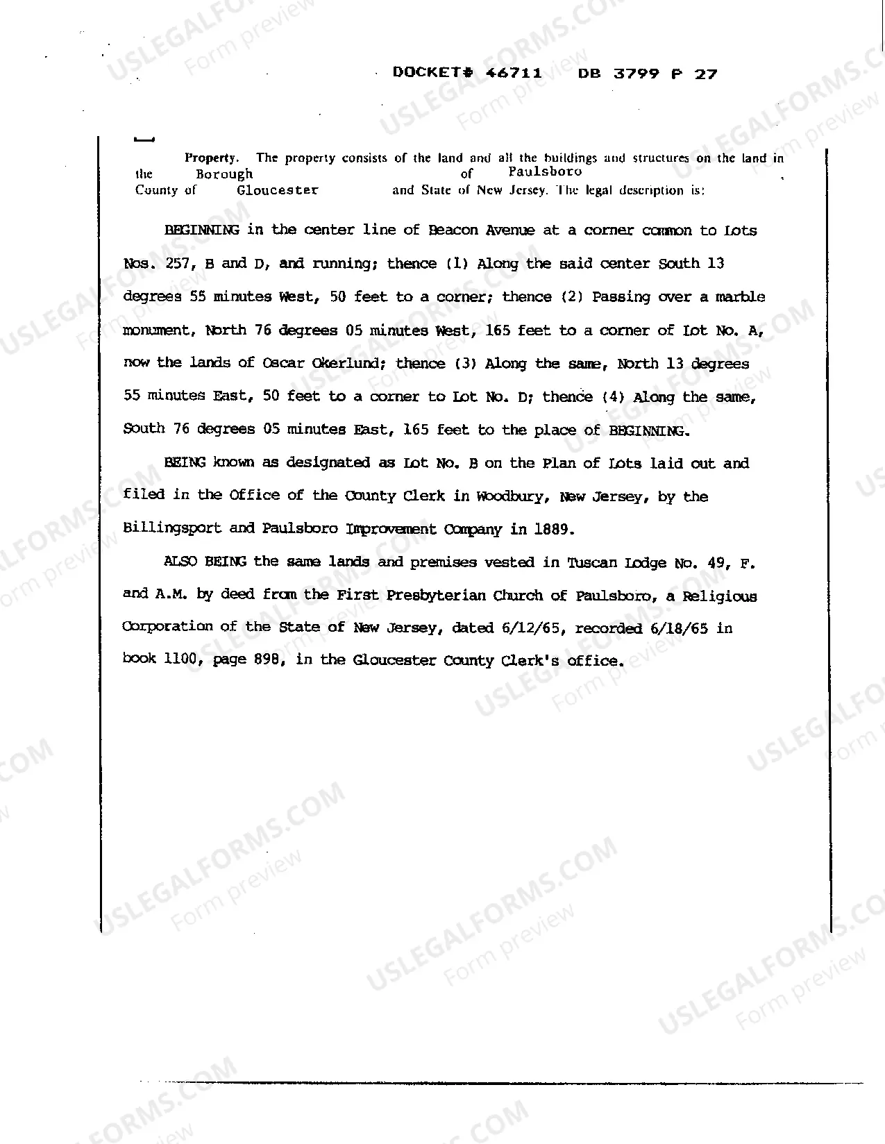 Preview Deed Between Two Religious Institutions