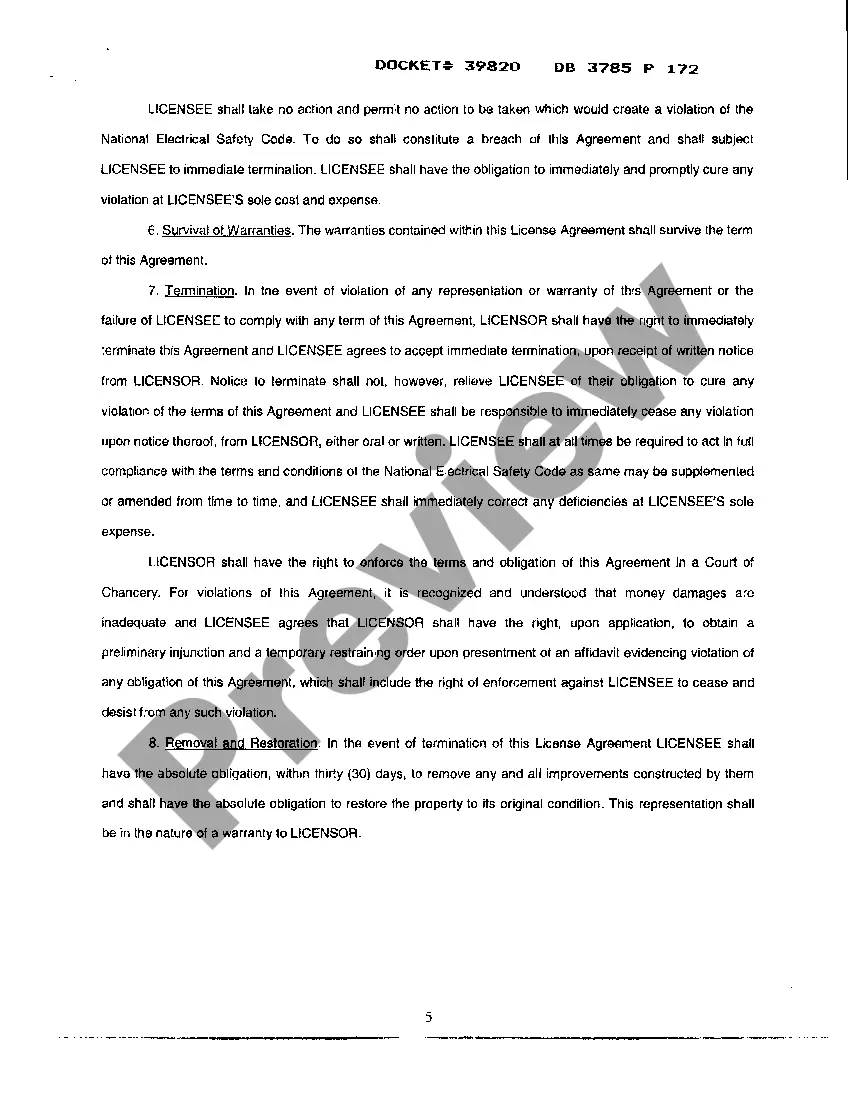 Preview A01 License Agreement for Construction upon Portion of Right of way - part 1