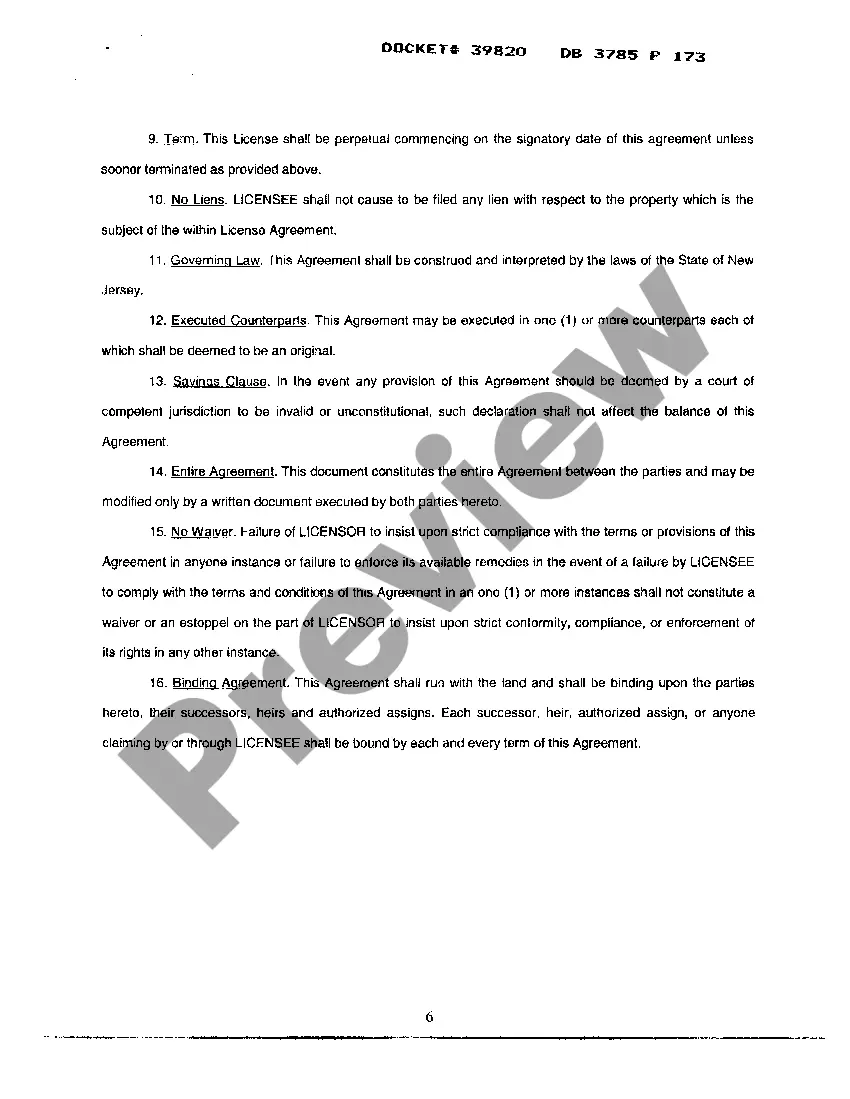 Preview A01 License Agreement for Construction upon Portion of Right of way - part 1
