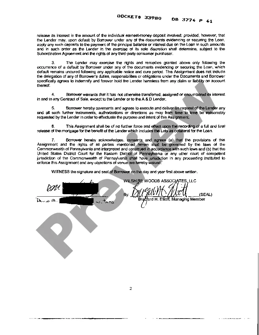 Preview Assignment Of Contracts Of Sale Permits and Project Document