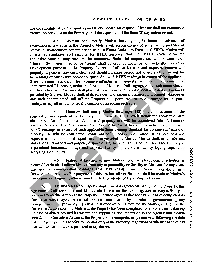 Preview Assignment of Lease Termination and Access Agreement