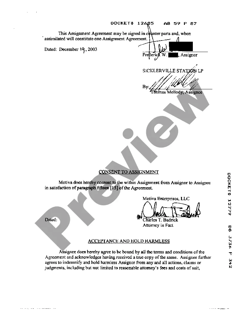 Preview Assignment of Lease Termination and Access Agreement