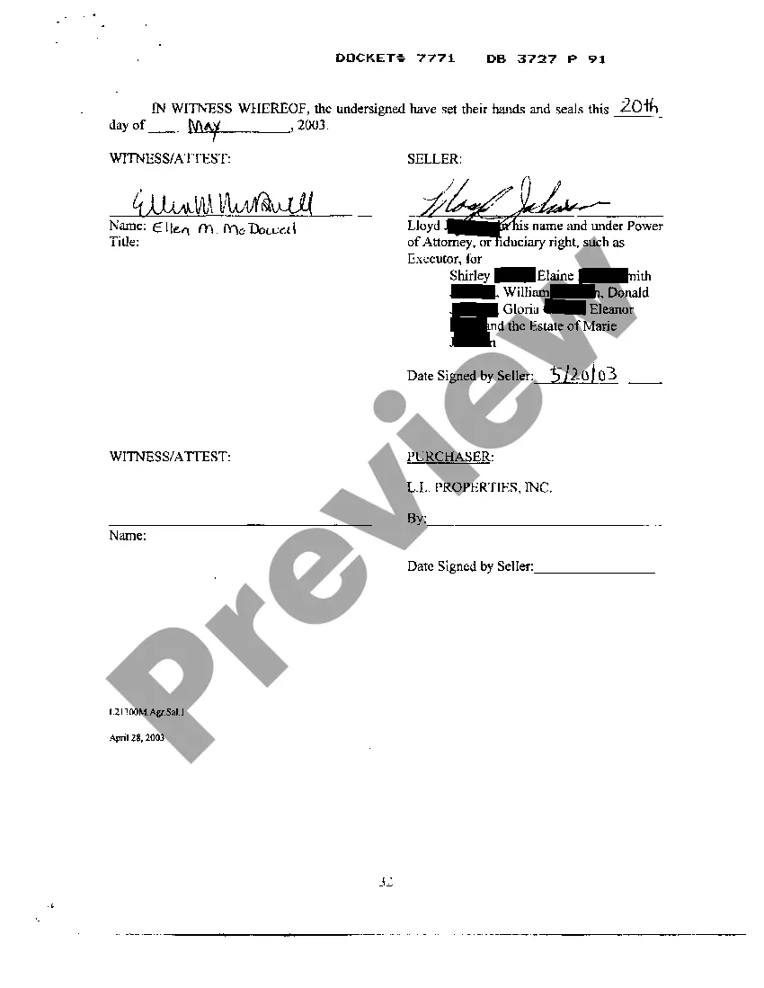 Preview Memorandum Of Agreement Of Sale of Property