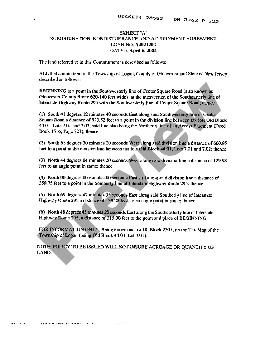 Get Subordination, Nondisturbance and Attornment Agreement Preview Subordination, Nondisturbance and Attornment Agreement