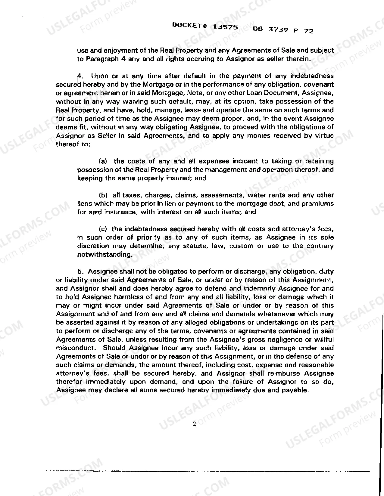 Preview Assignment Of Borrower's Interest In Agreement Of Sale