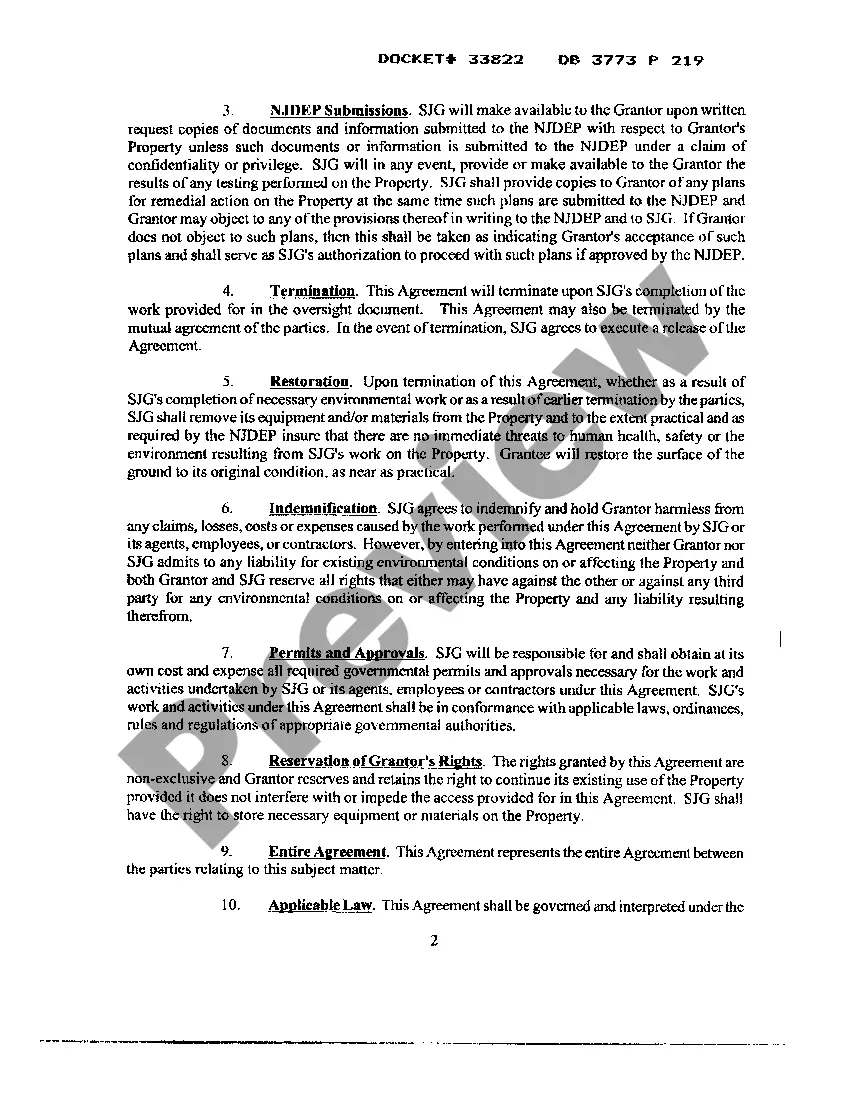 Get Access Agreement regarding Environmental Issues with Property Preview Access Agreement regarding Environmental Issues with Property