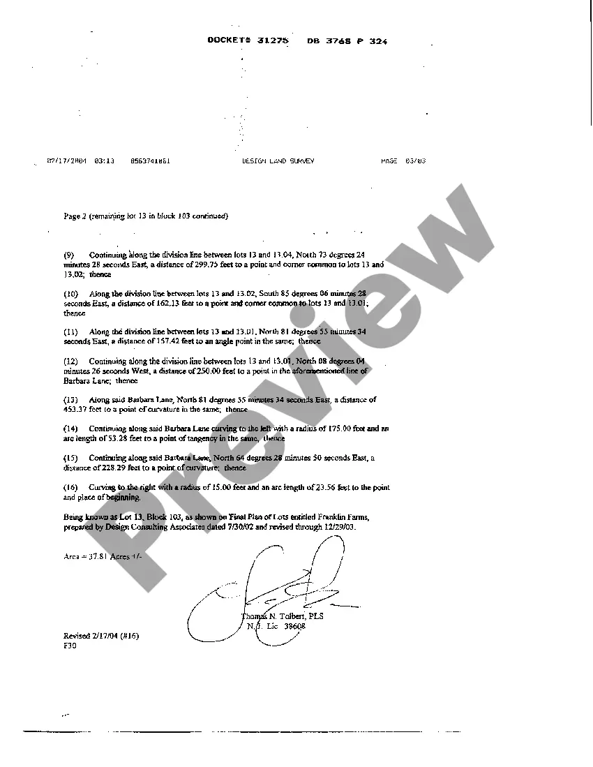 Preview Agreement Fixing Boundary Line