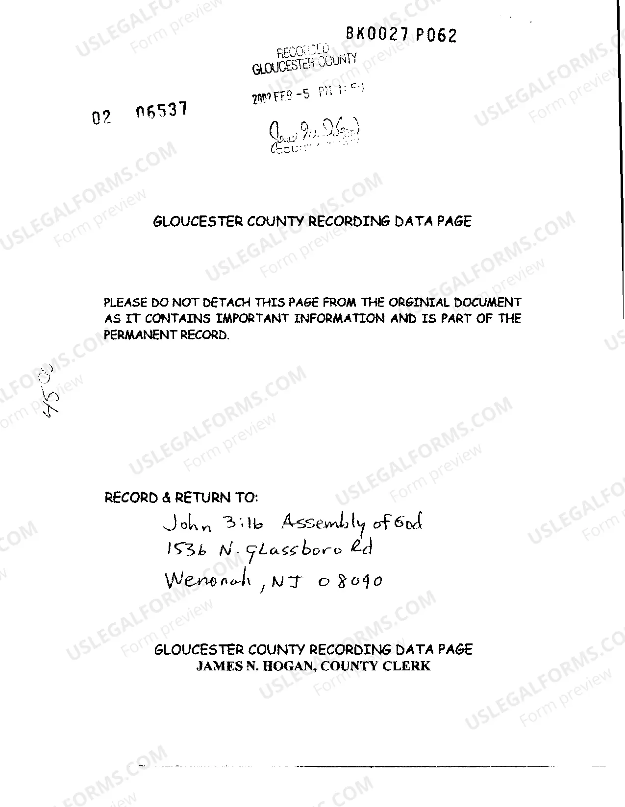 Preview Certificate Of Incorporation for Nonprofit, Religious Organization