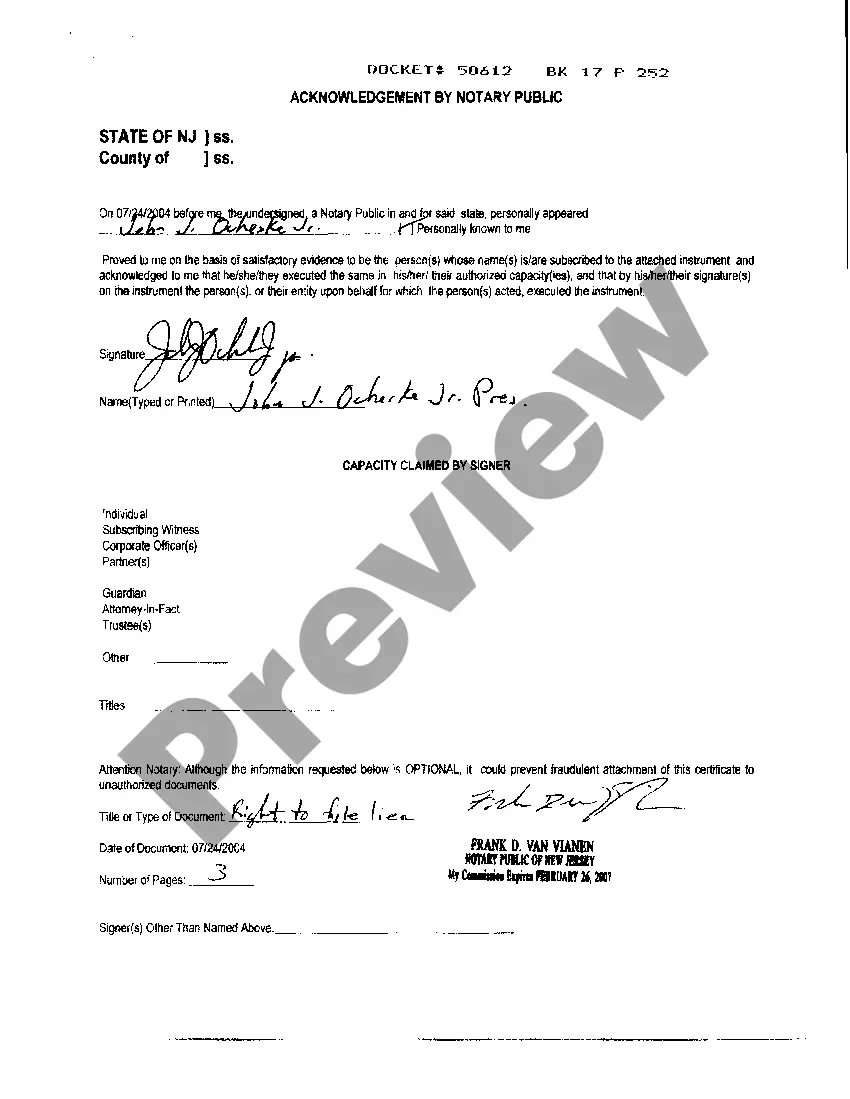 Preview Notice Of Unpaid Balance and Right To File a Lien Claim