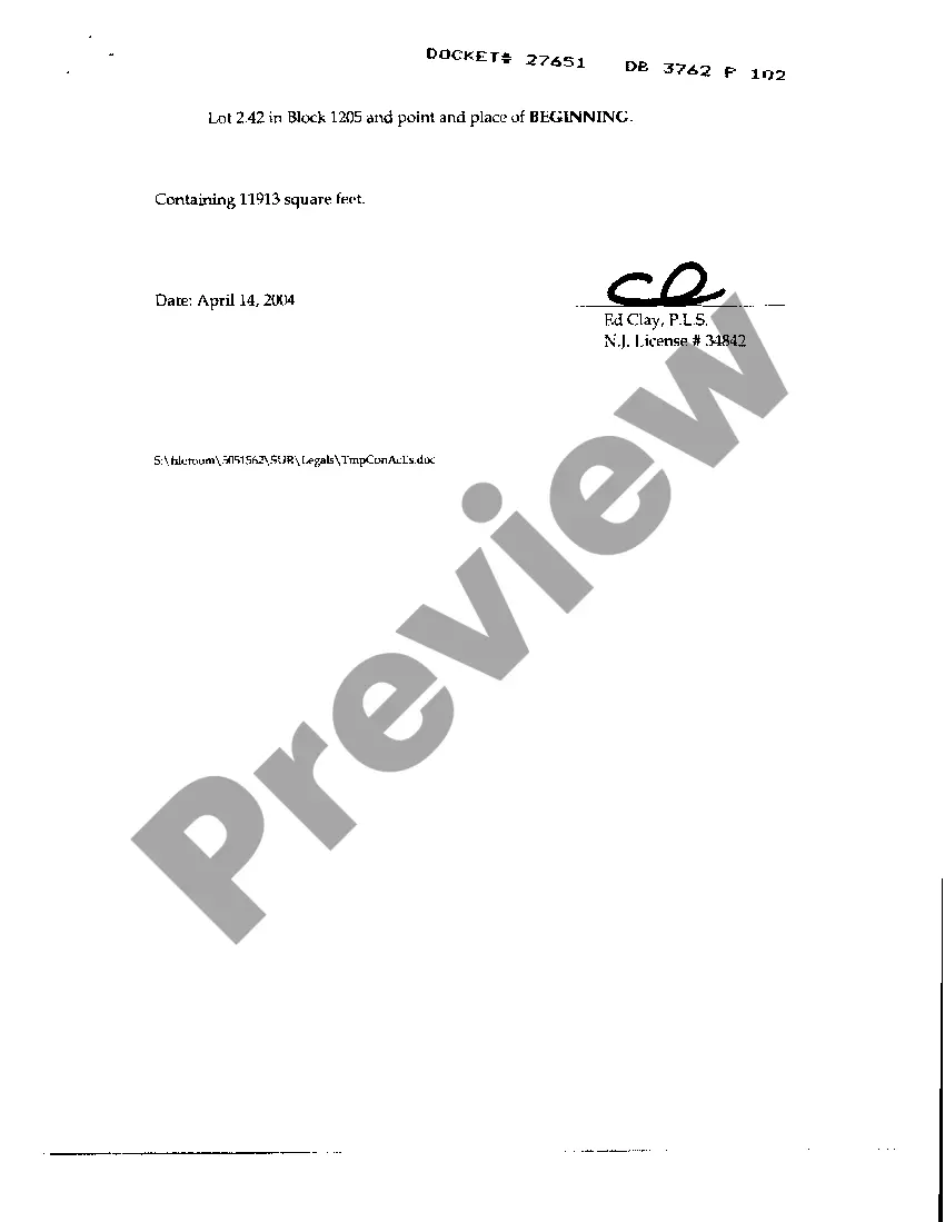 Preview Deed Of Easement regarding Temporary Construction Access