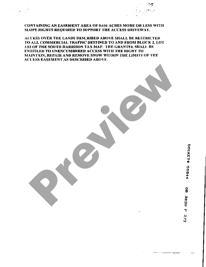 Get Access and Drainage Easement Preview Access and Drainage Easement