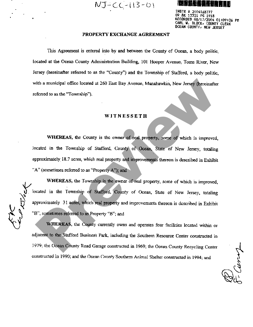 Property Exchange Agreement Form For Unmarried Couples US Legal Forms