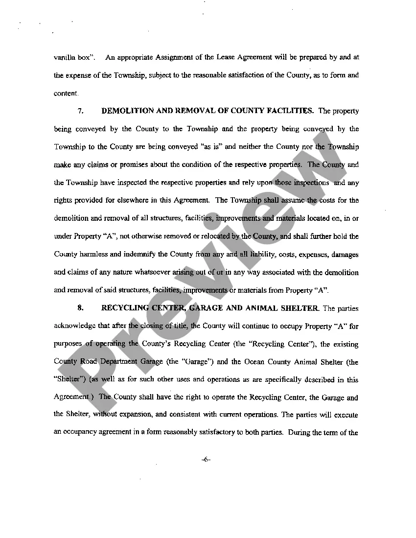 Preview Property Exchange Agreement