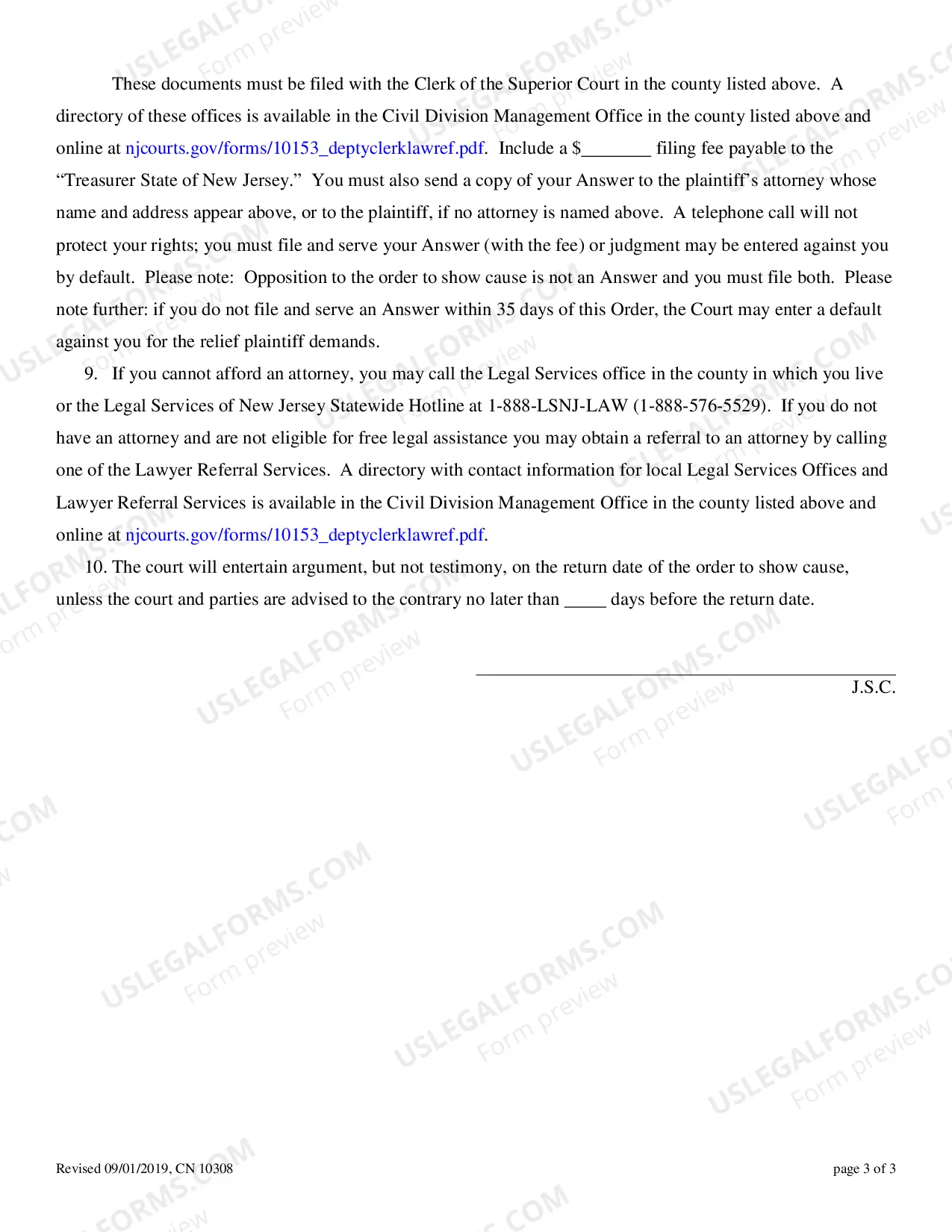 Preview Civil Action Order To Show Cause With Temporary Restraints Pursuant To Rule 4:52