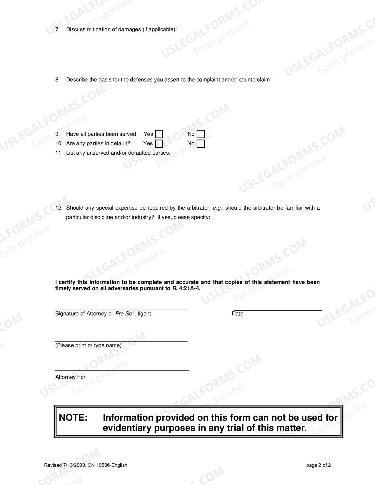 Preview Uniform Commercial Arbitration Memorandum