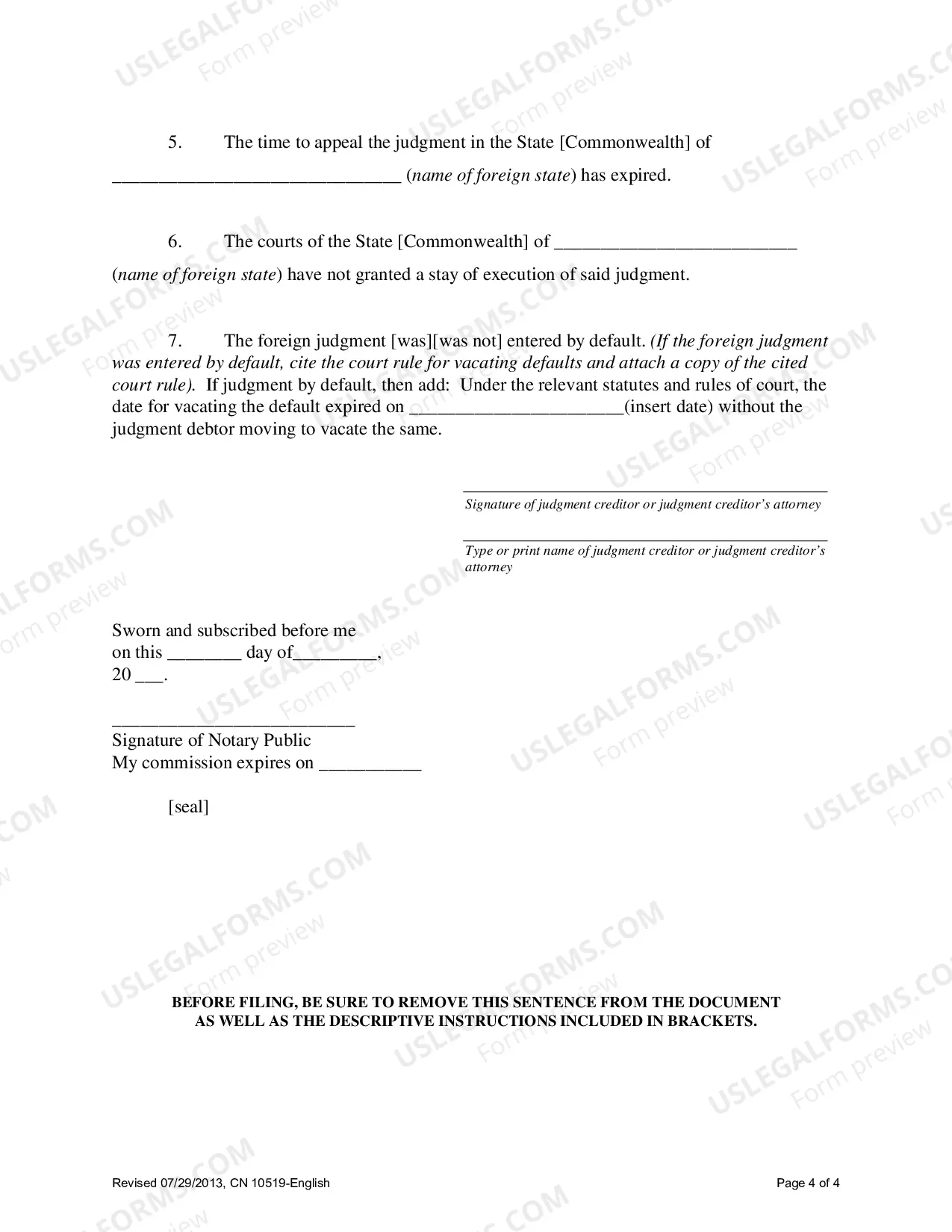 Preview How To File A Judgment Obtained From A Foreign Jurisdiction