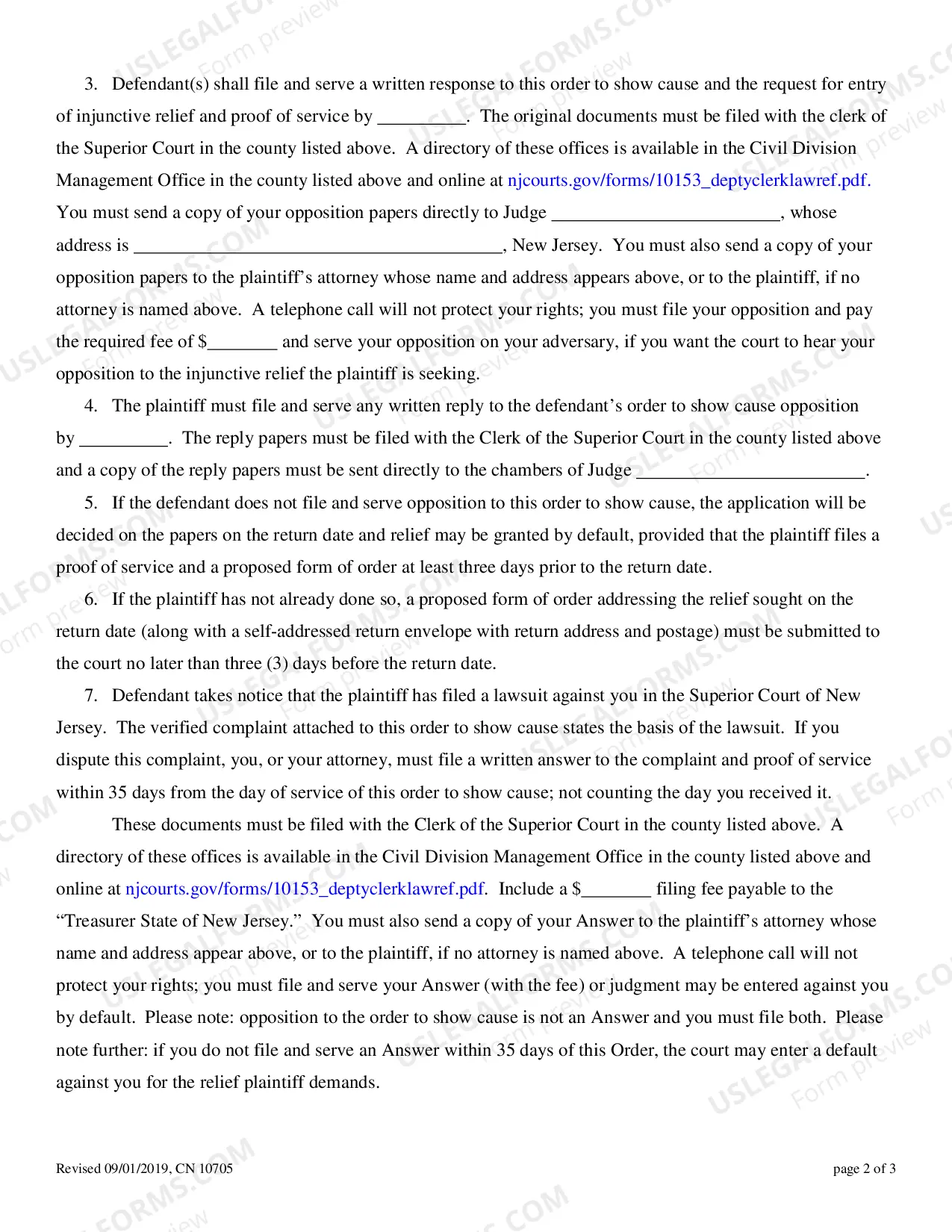 Preview Civil Action Order To Show Cause Preliminary Injunction Pursuant To Rule 4:52
