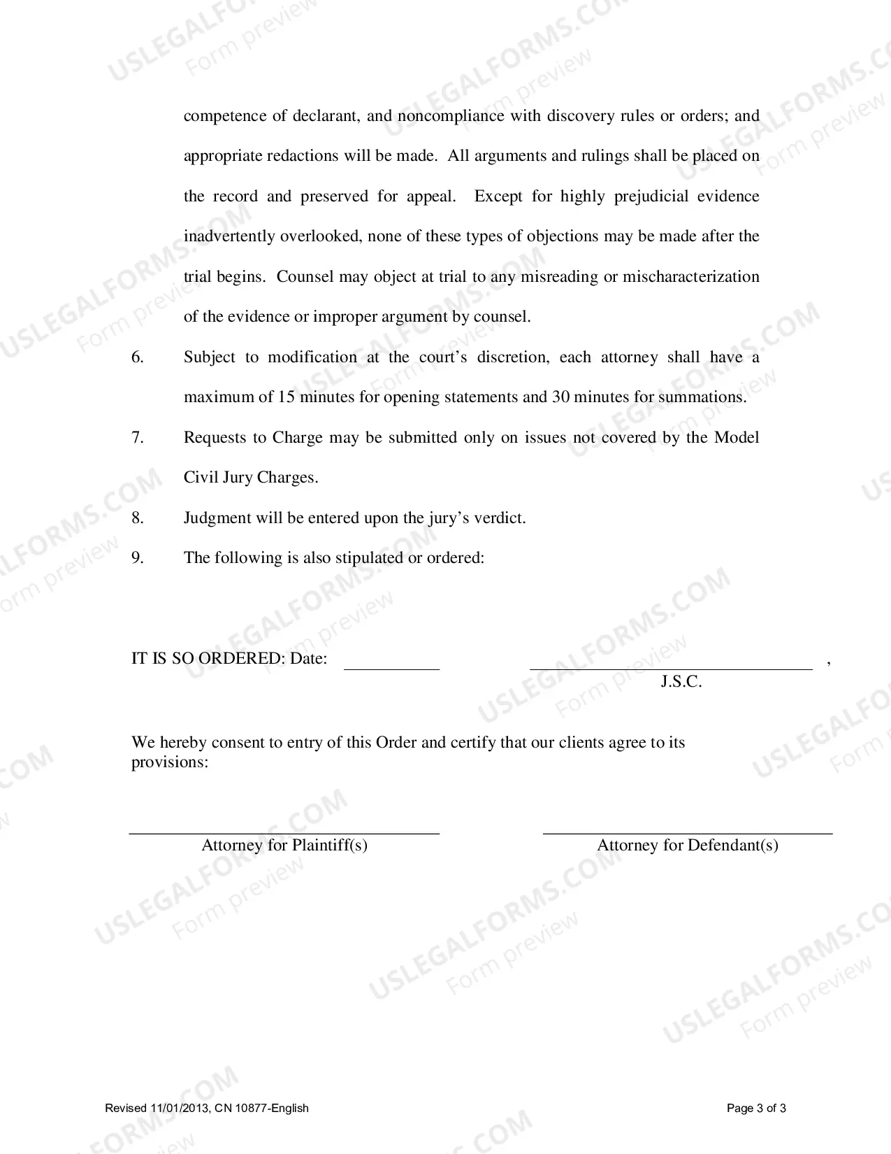 Preview Consent Order For Expedited Jury Trial