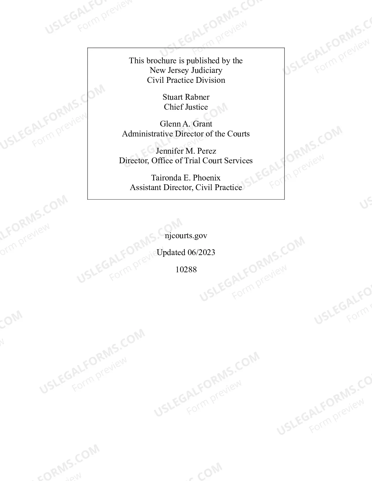 Preview Information For Tenants Superior Court Of New Jersey Law Division Special Civil Part Landlord/Tenant Section