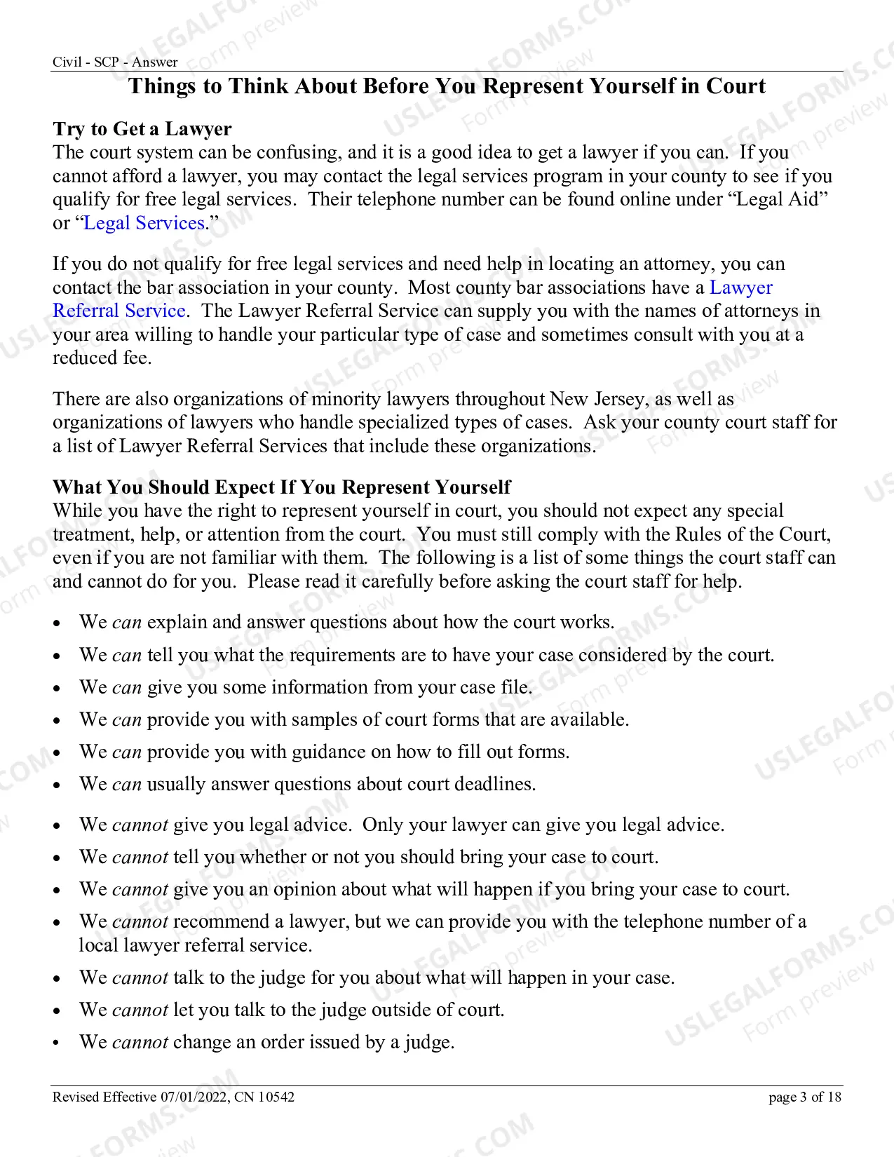Preview How to Answer a Complaint in the Special Civil Part