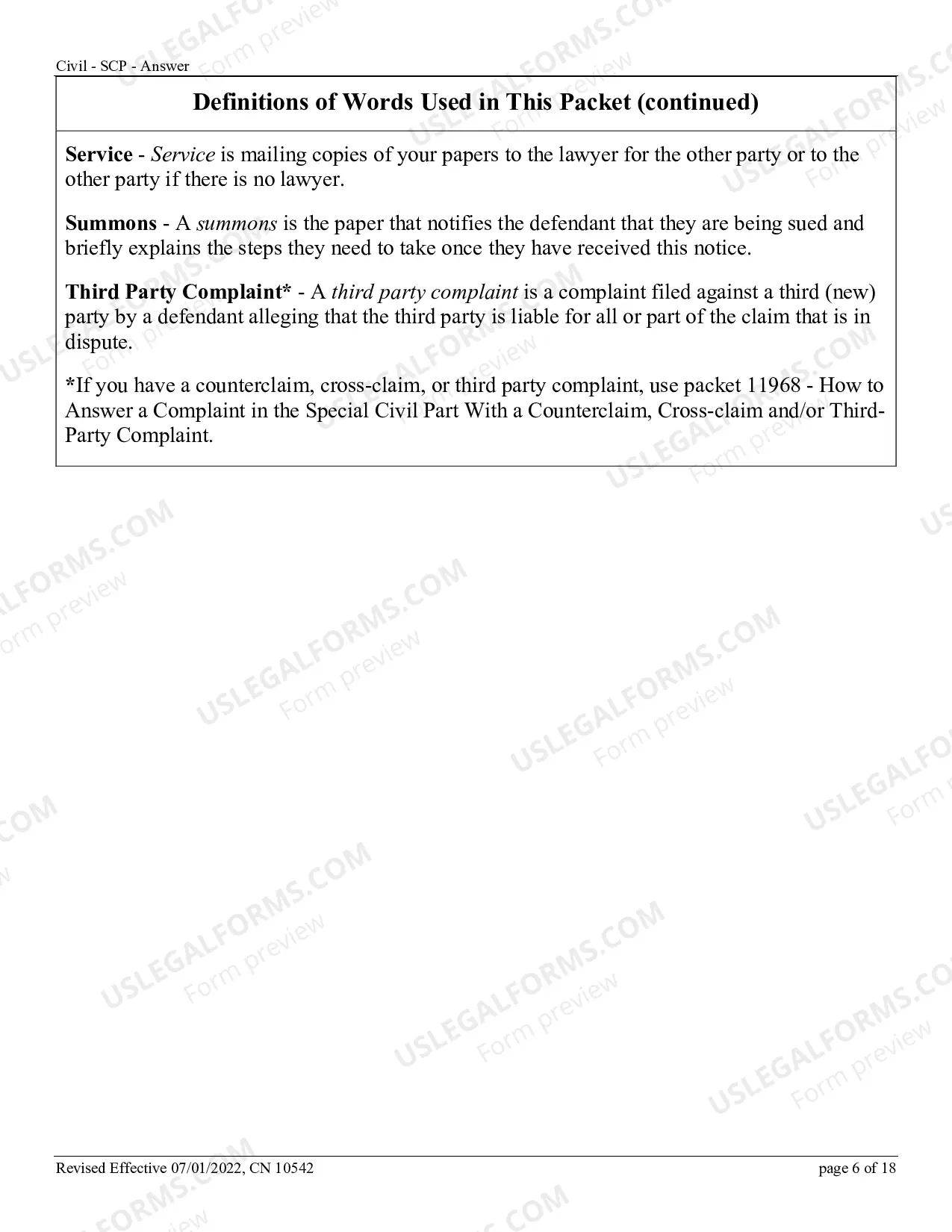 Preview How to Answer a Complaint in the Special Civil Part
