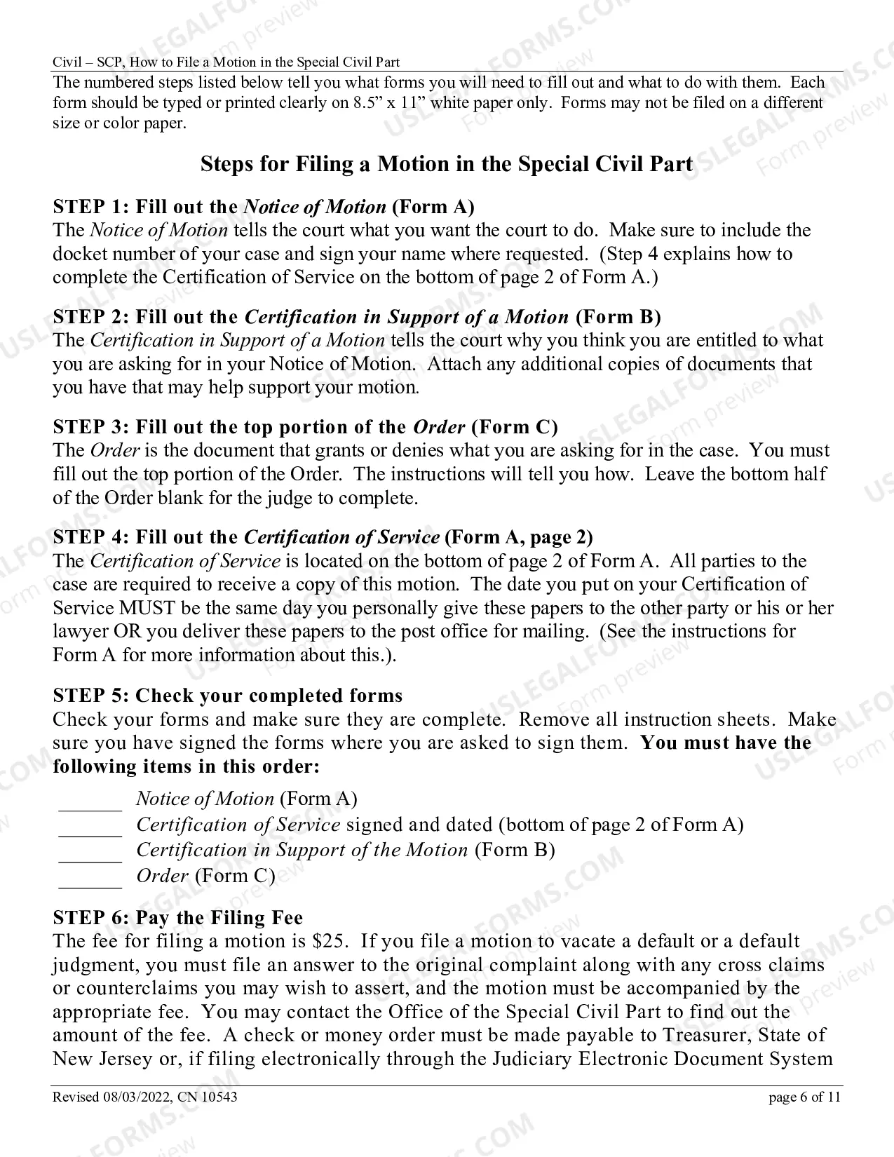 Preview How To File A Motion In The Special Civil Part