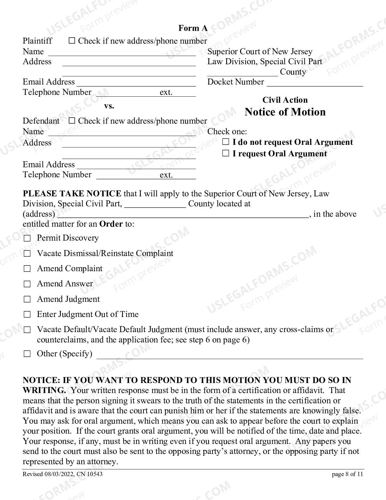Preview How To File A Motion In The Special Civil Part