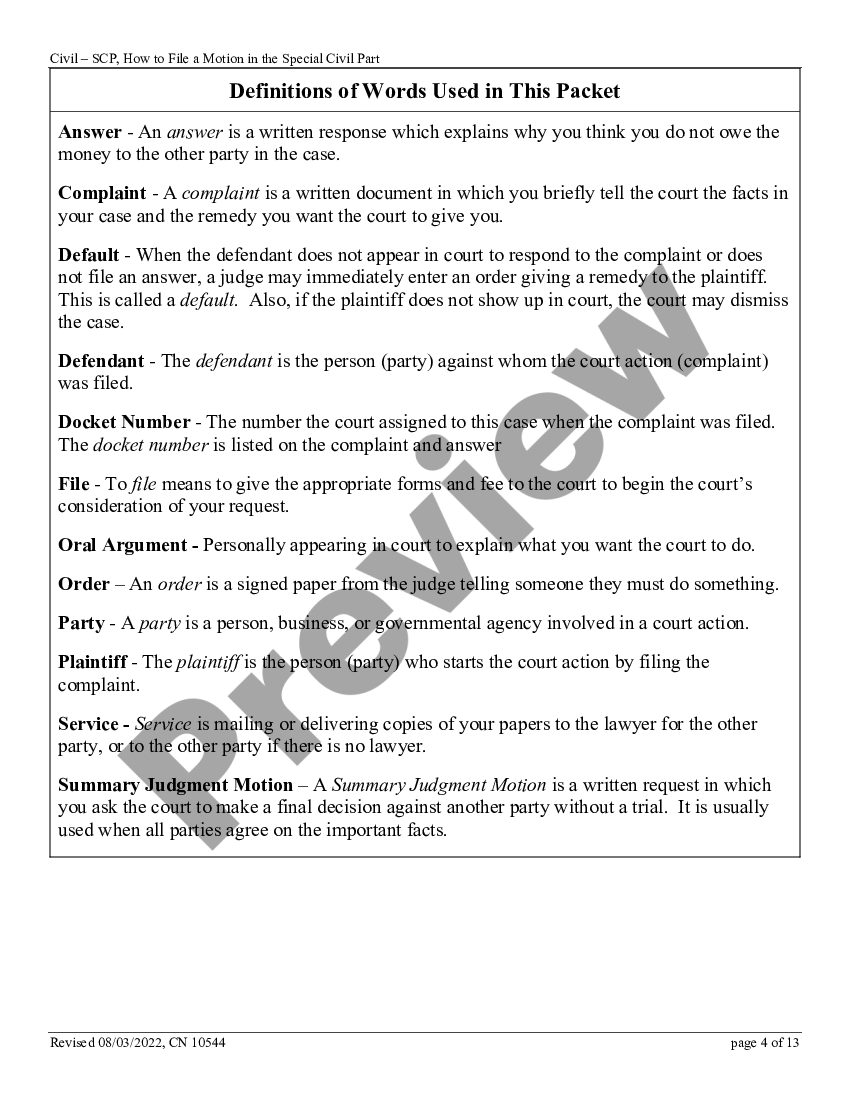 New Jersey How To Request A Judgment Or Dismissal Without A Trial