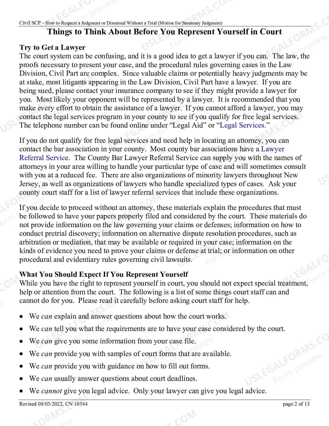 Preview How To Request A Judgment Or Dismissal Without A Trial (Motion For Summary Judgment)