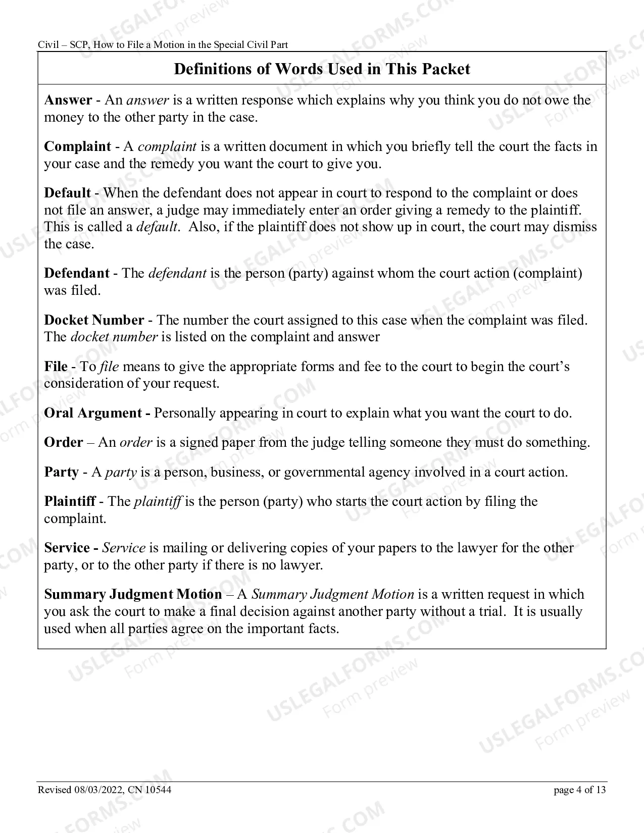 Preview How To Request A Judgment Or Dismissal Without A Trial (Motion For Summary Judgment)