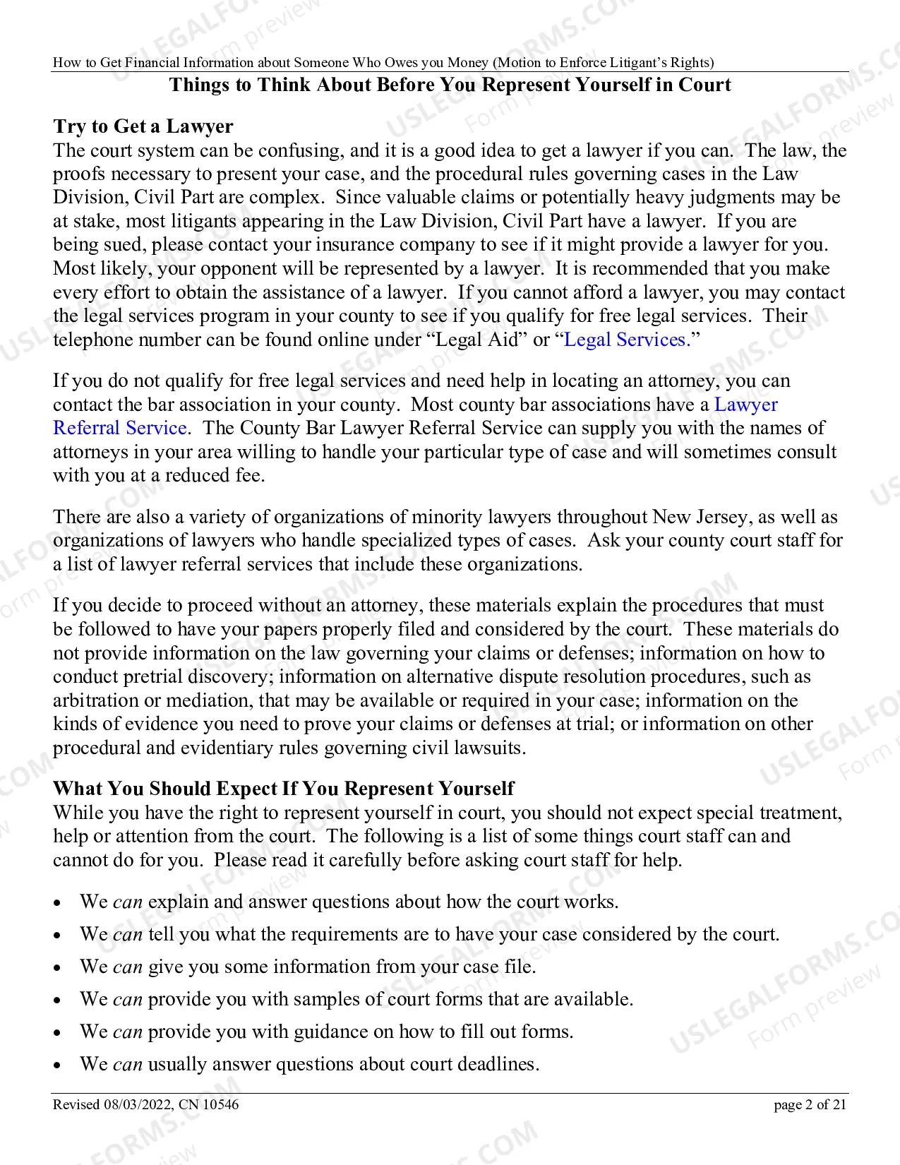 Preview How To Get Financial Information About Someone Who Owes You Money (Motion To Enforce Litigant's Rights)